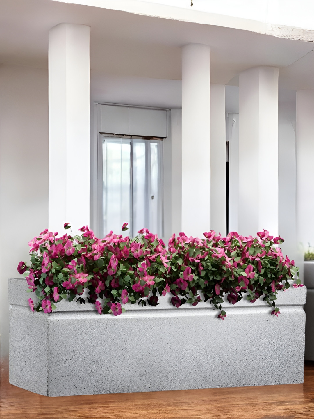 Go Hooked Decorative Planter & Indoor Outdoor  Flower Pot Recta (36X14)