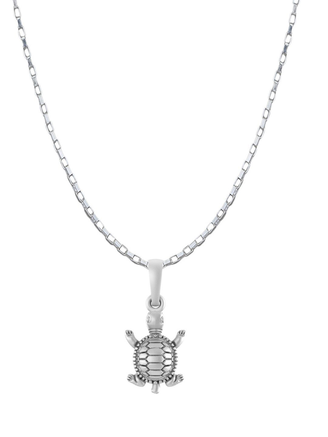 Metronaut 92.5 Sterling Silver Tortoise Pendant With Chain