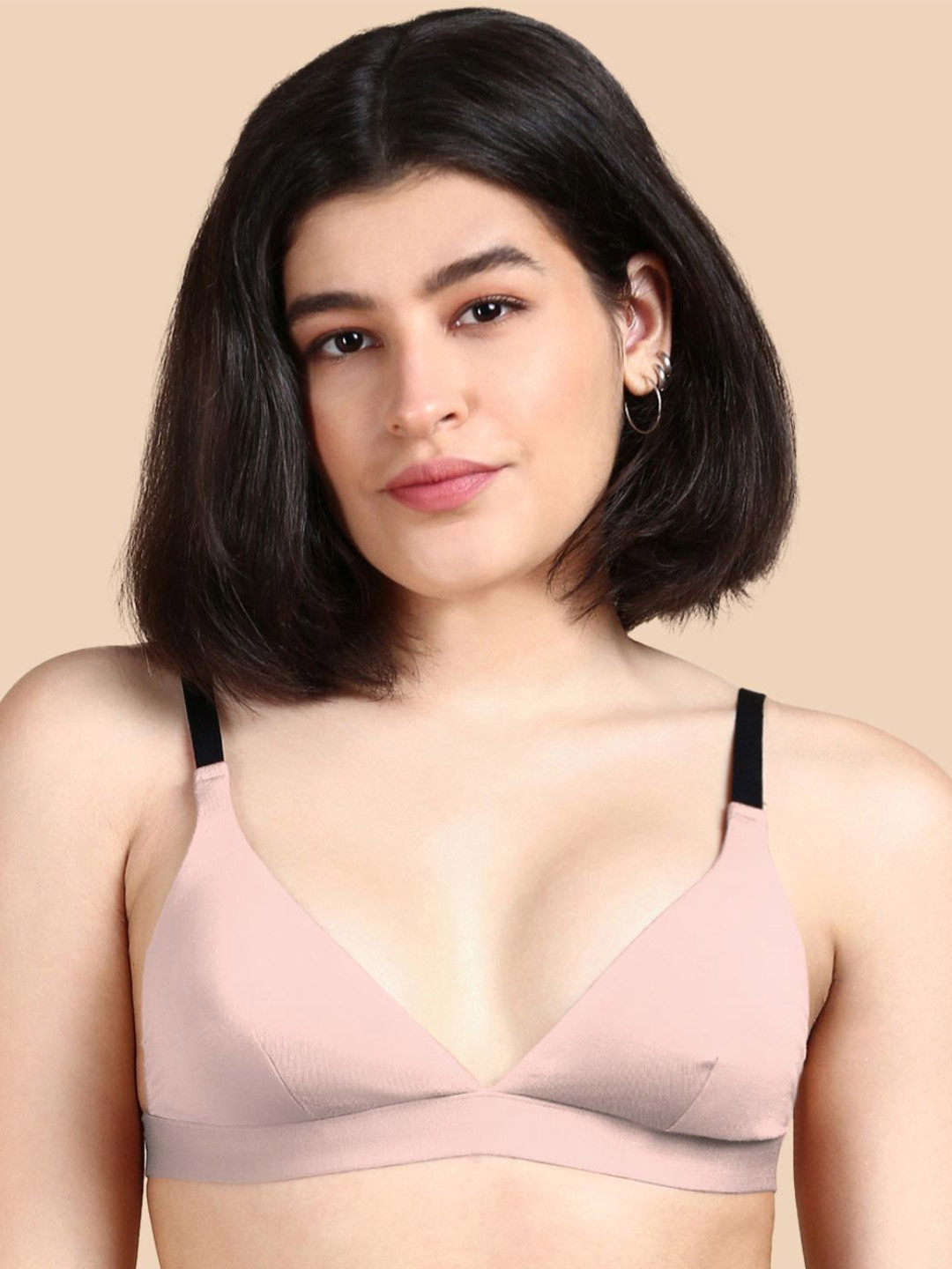 &CIRCUS Wire free Solid Low coverage Adjustable Micro Modal Triangle Bra