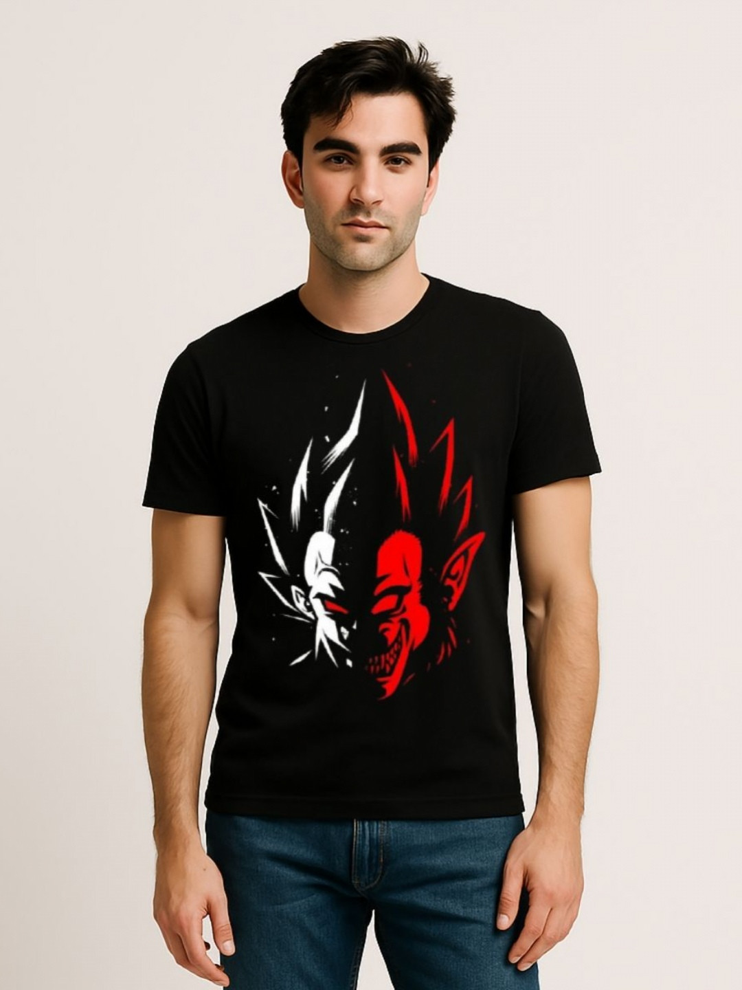 Be Crazy Men Dragon Ball Z Graphic Printed Round Neck Cotton T-shirt