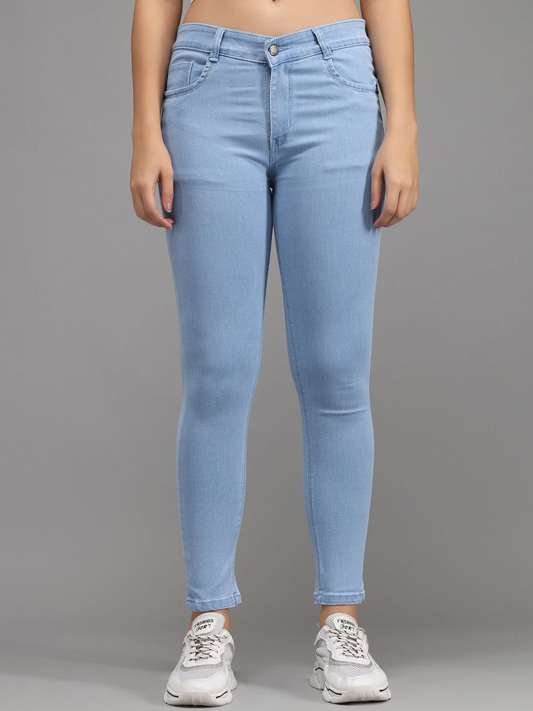 AKACY Women Jean Slim Fit Mid-Rise Stretchable Jeans