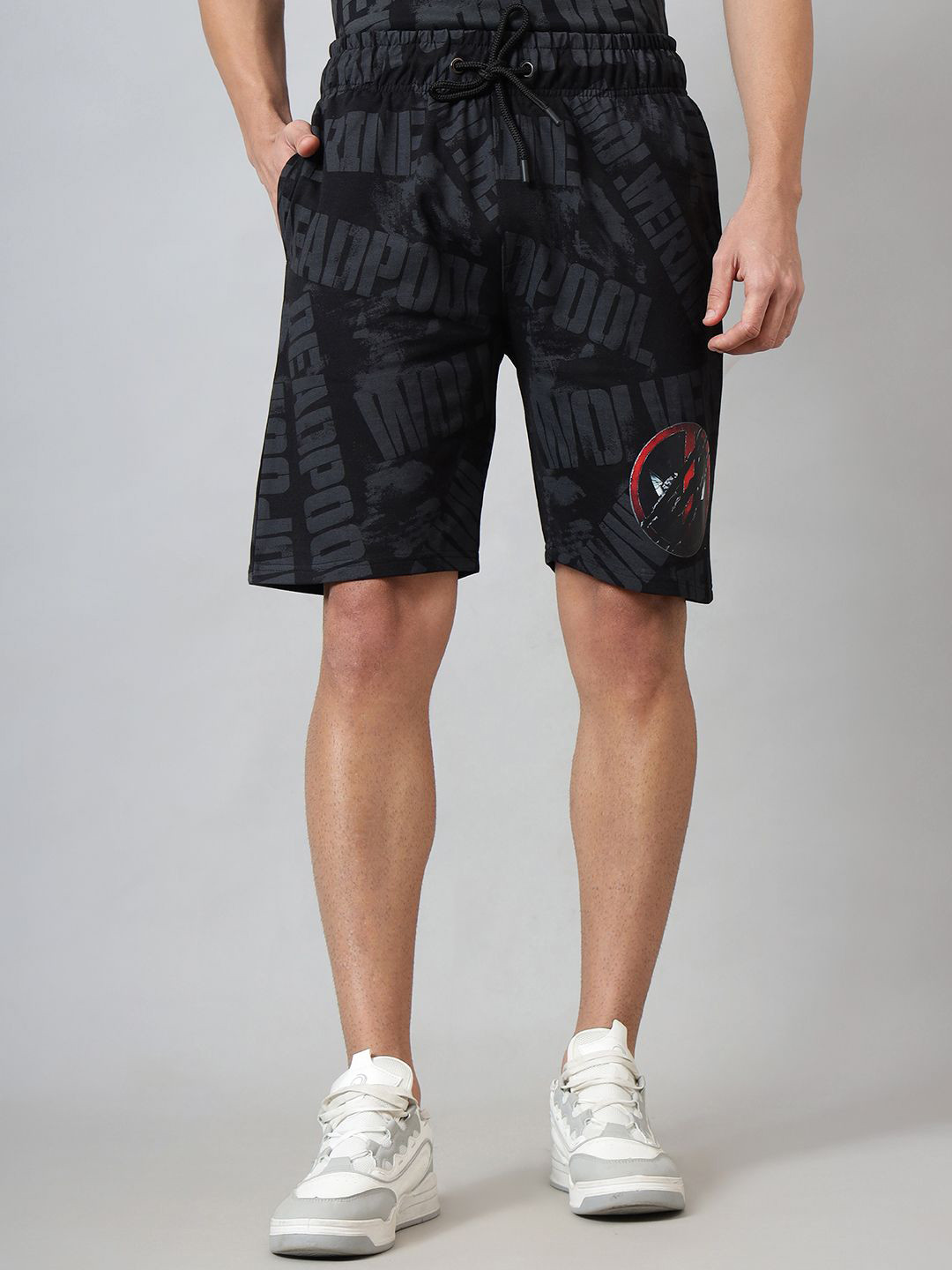 Free Authority Men Deadpool & Wolverine Printed Regular Fit Shorts
