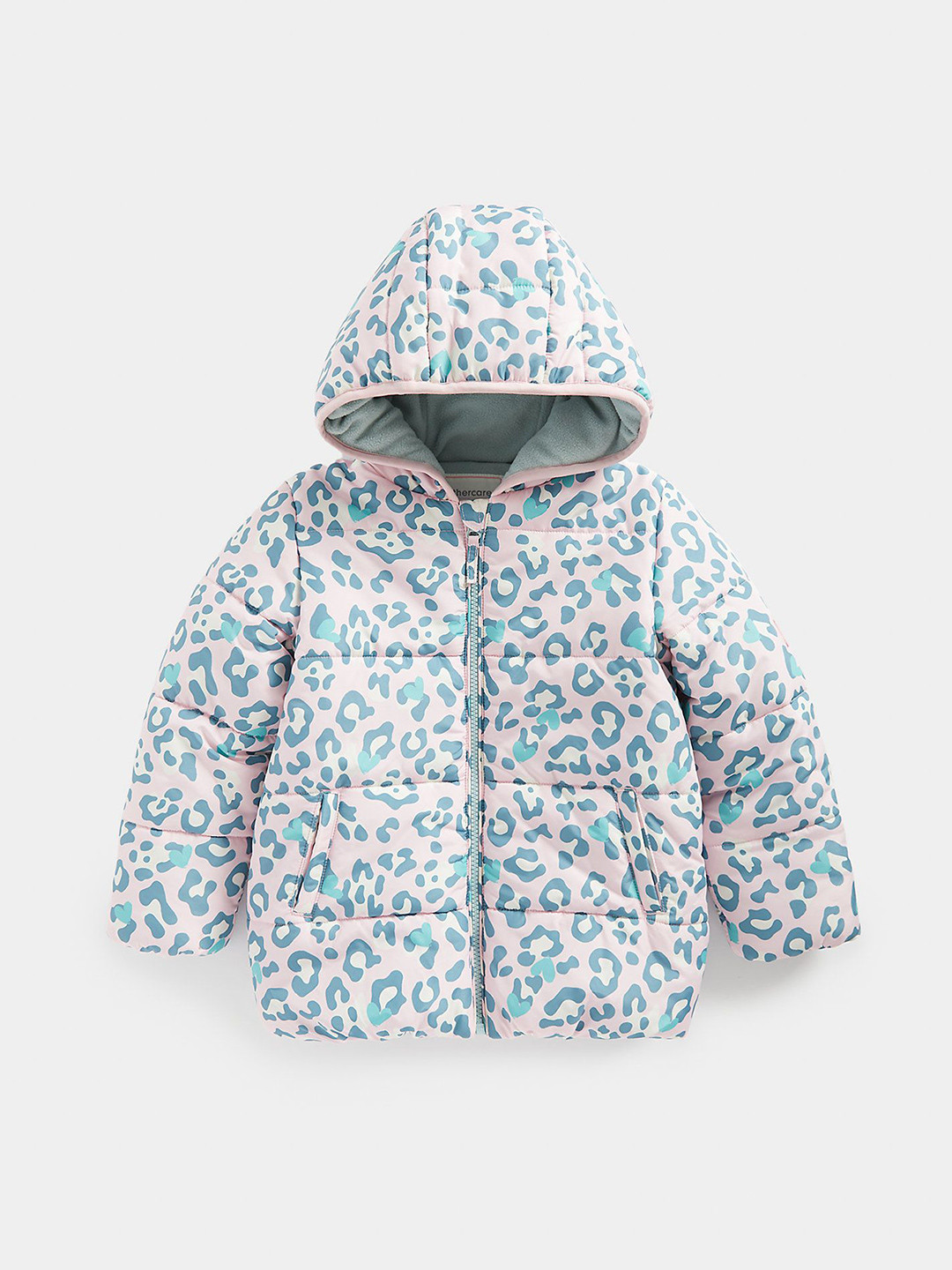 mothercare Girls Leopard Printed Hooded Tailored Jacket