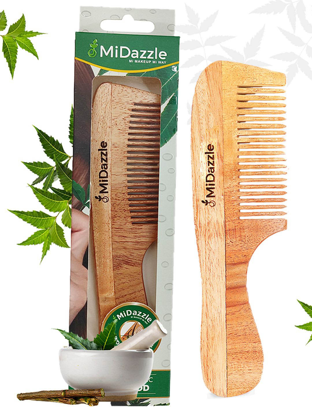 Midazzle Kacchi Neem Wooden Comb - MINC2106