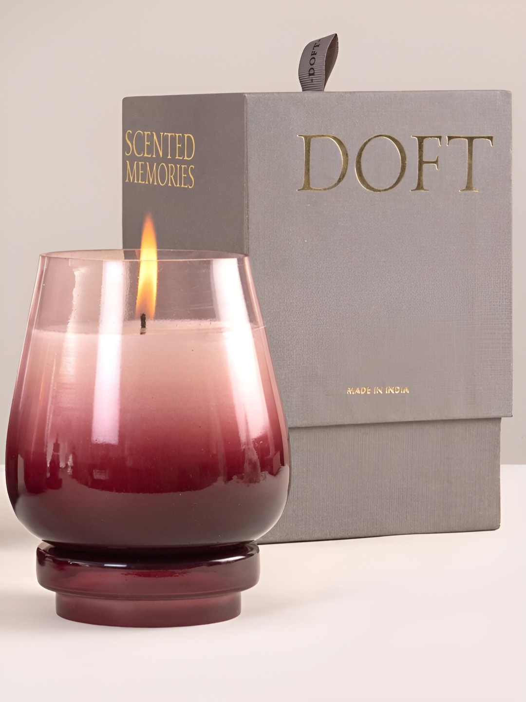 DOFT CANDLES Purple Scented Lid Jar Candle