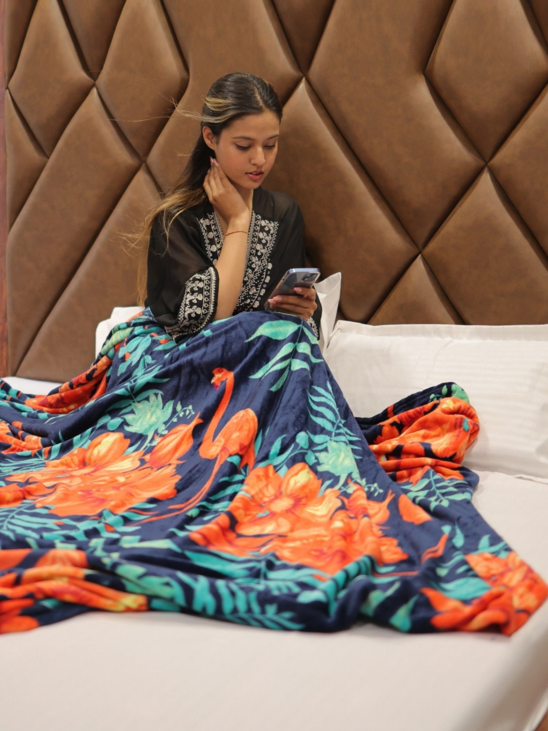 Changers Multicoloured AC Room 300 GSM Double Bed Blanket