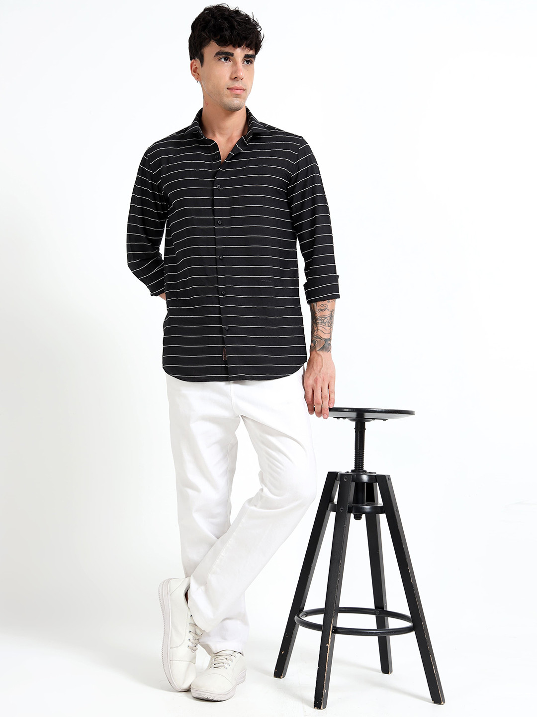 Mystery Of Fashion Men Classic Striped Casual Shirt
