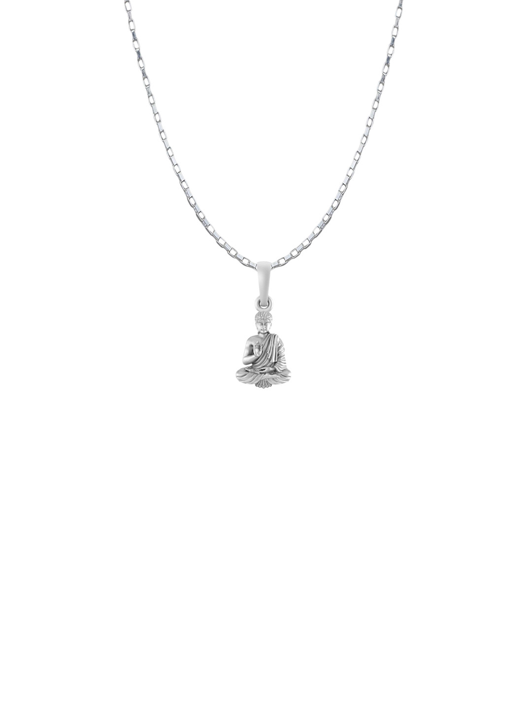 Metronaut 92.5 Sterling Silver Buddha Pendant With Chain