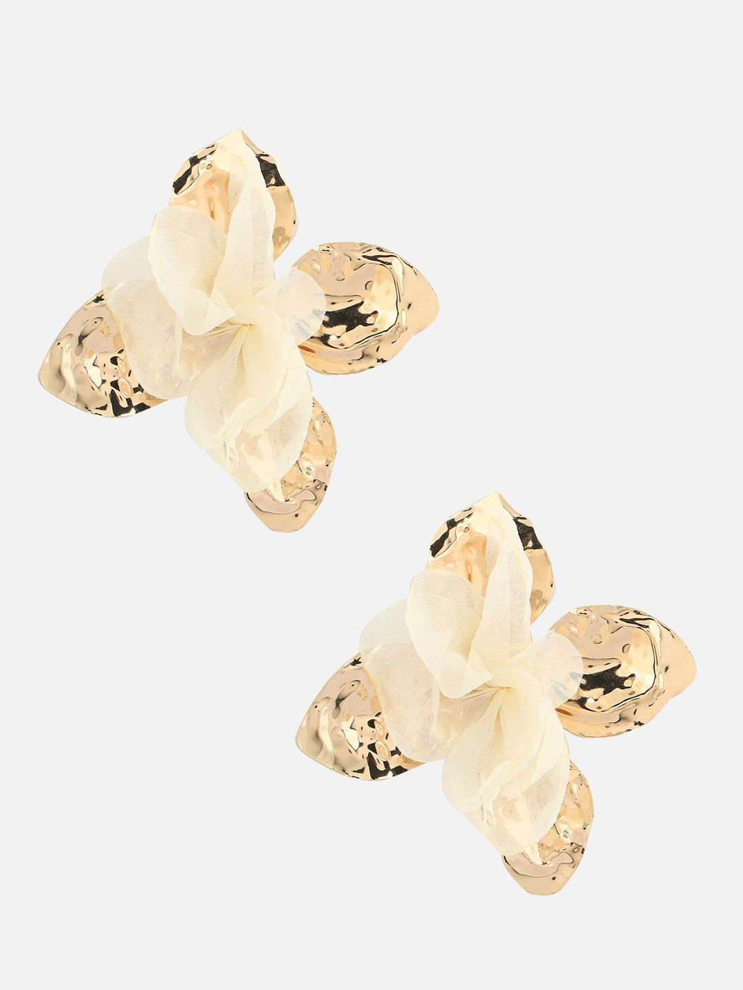 Beatnik Gold-Plated Floral Shaped Studs