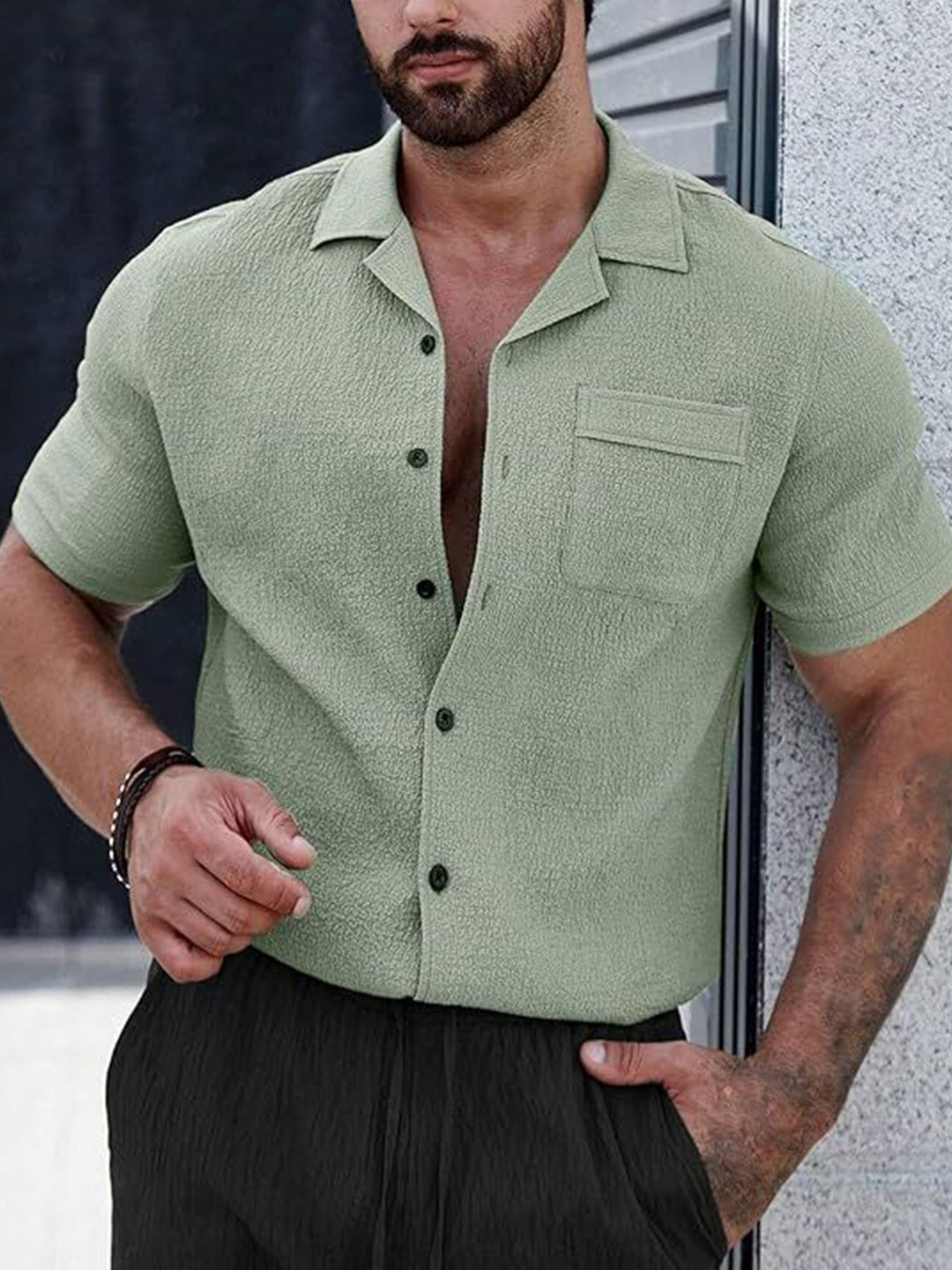 R.Code by The Roadster Life Co. Men Self Design Casual Shirt