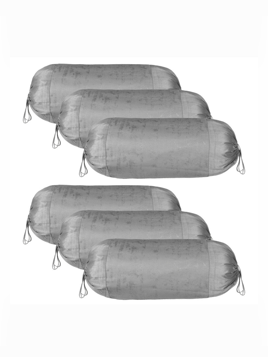 Myntra Elegant Homes Grey 6 Pieces Extremely Light Bolster Covers