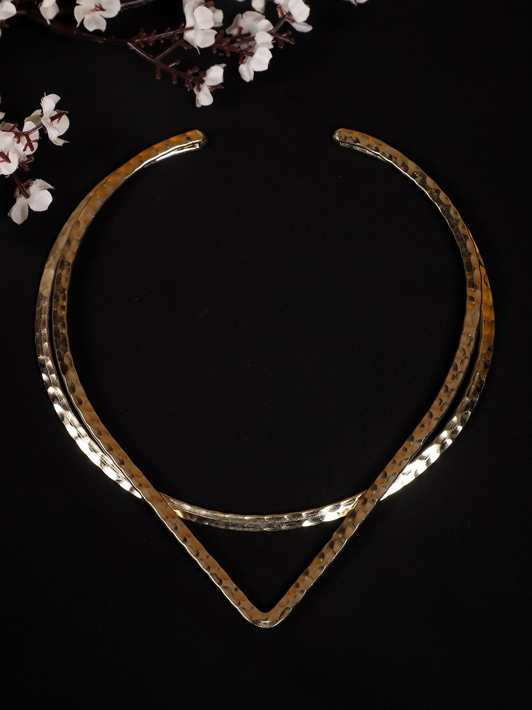 FIROZA Brass Tribal Necklace