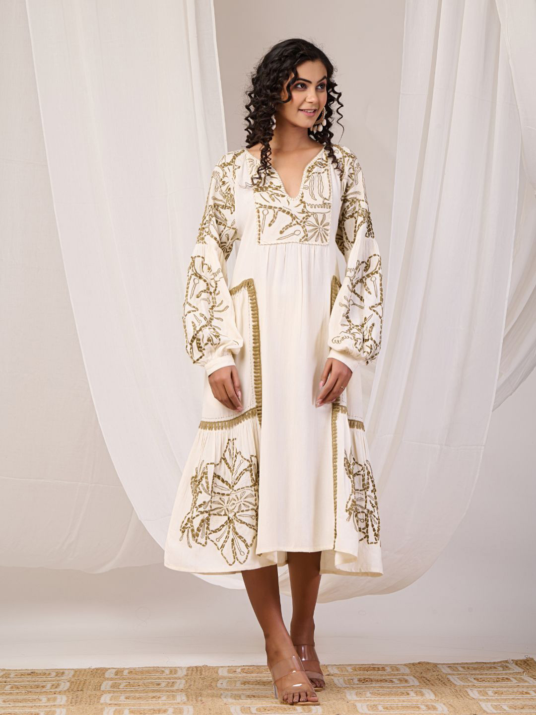 Zolo Label Embroidered Dress