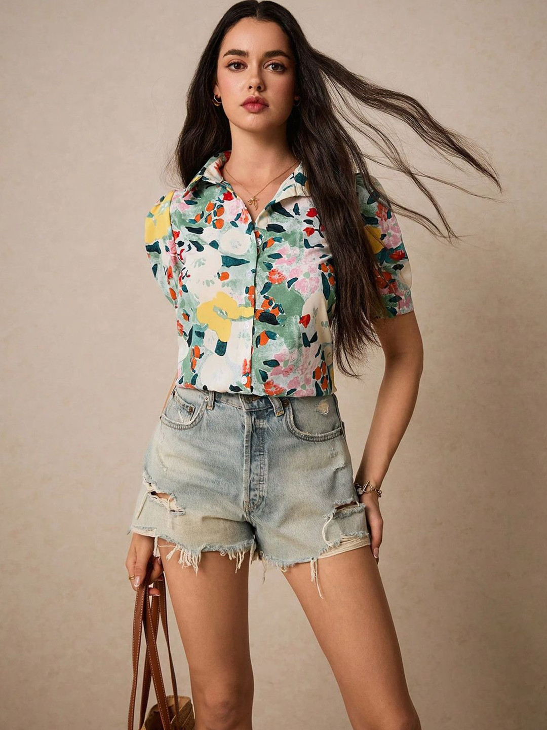 FERY LONDON Women Standard Floral Printed  Regular Fit Party Shirt