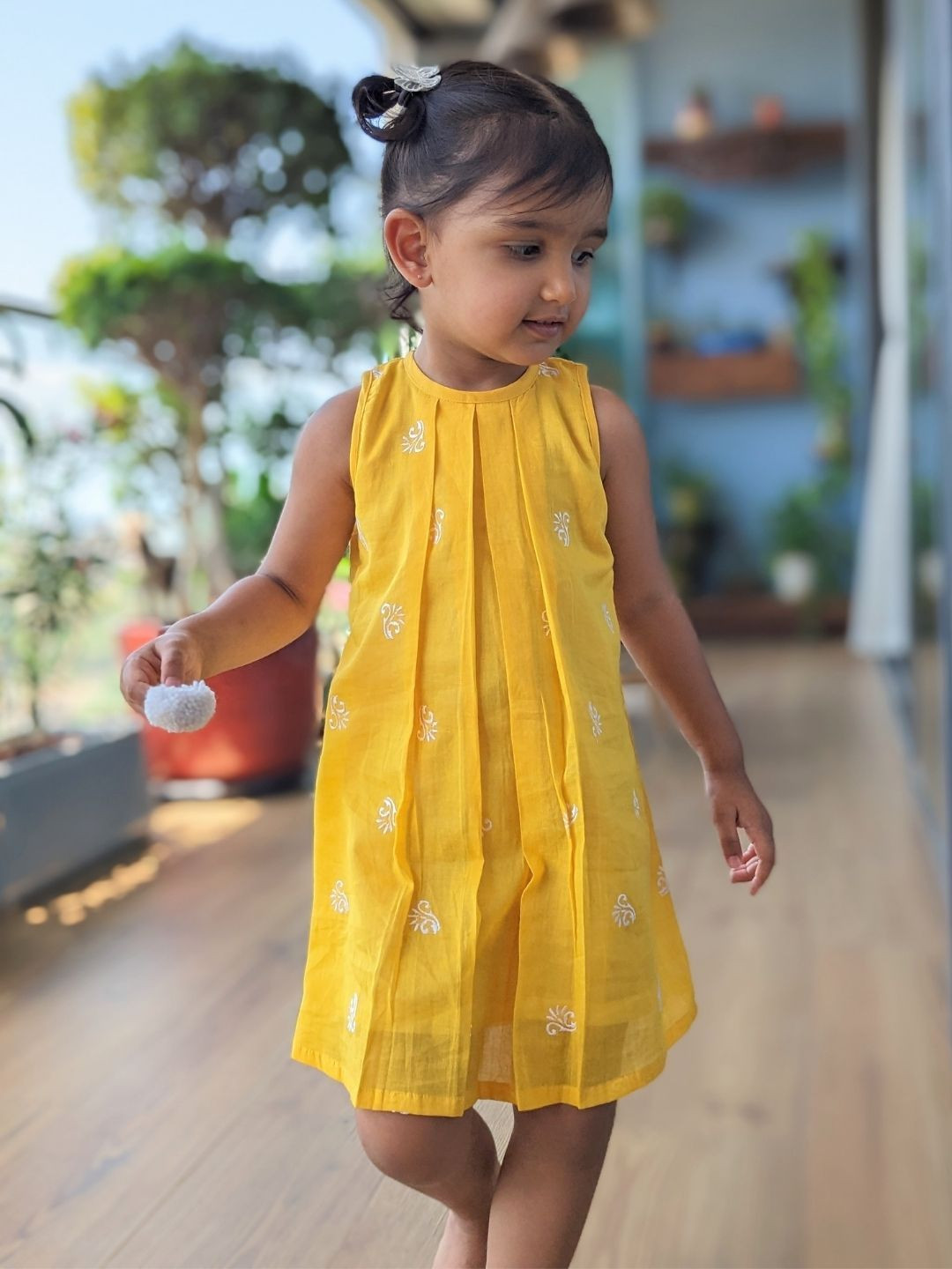 Tura Turi Girl Ethnic Motifs Embroidered A-Line Dress
