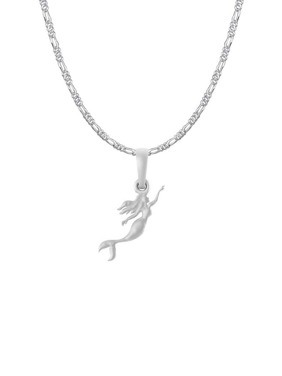 Metronaut Men 925 Sterling Silver Mermaid Pendant With Chain