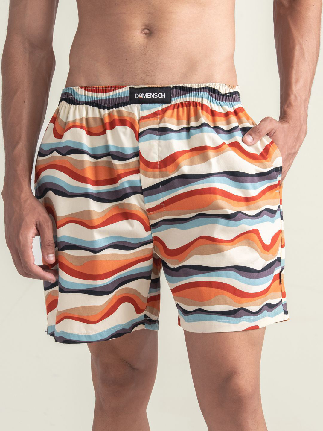 DAMENSCH Printed Pure Cotton Ultra-Light Boxer Shorts-BS1002-SUNBEG