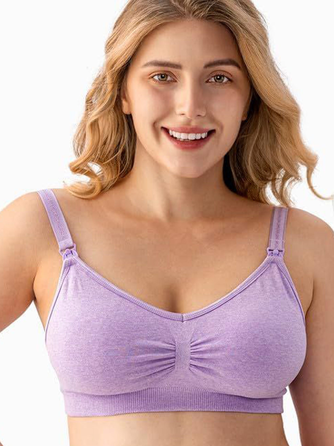 BRACHY Women Plus Sizes Full Coverage Removable Padding Maternity Bra