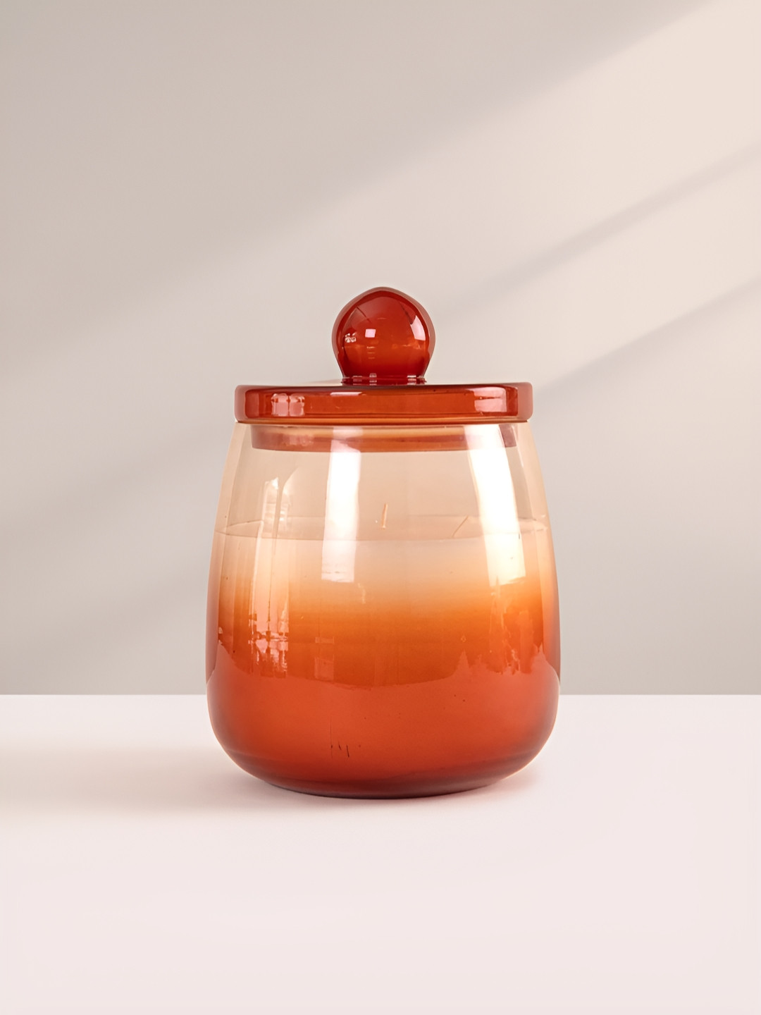 DOFT CANDLES Orange Summer Nectar Cosmic Hues 1 Wick Solid Geometric Regular Jar Candles