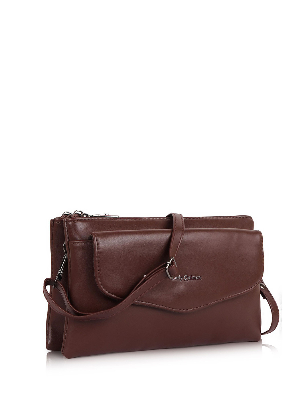 LADY QUINTON PU Fashion Sling Bag With Detachable Sling Strap