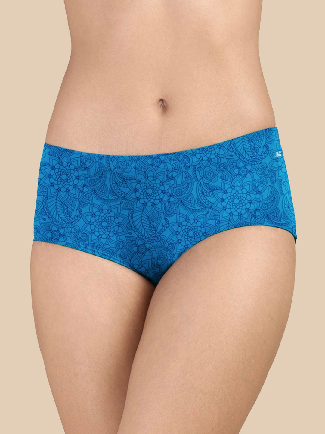 &CIRCUS Bare Hipster Printed Mid Rise with Full Coverage Micro Modal Fabric