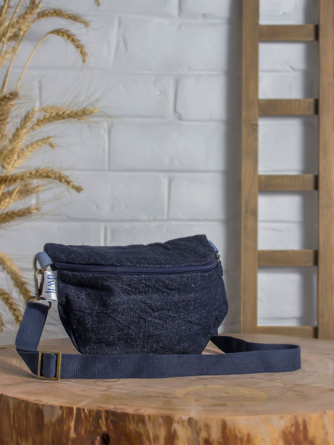 DWIJ Upcycled Denim Fanny Sling Bag