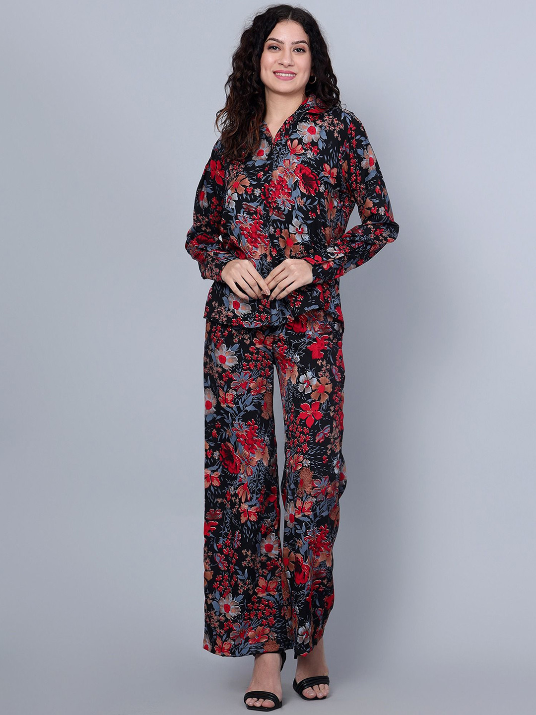 BEACH & HILL Printed Long Sleeves Shirt & Trousers