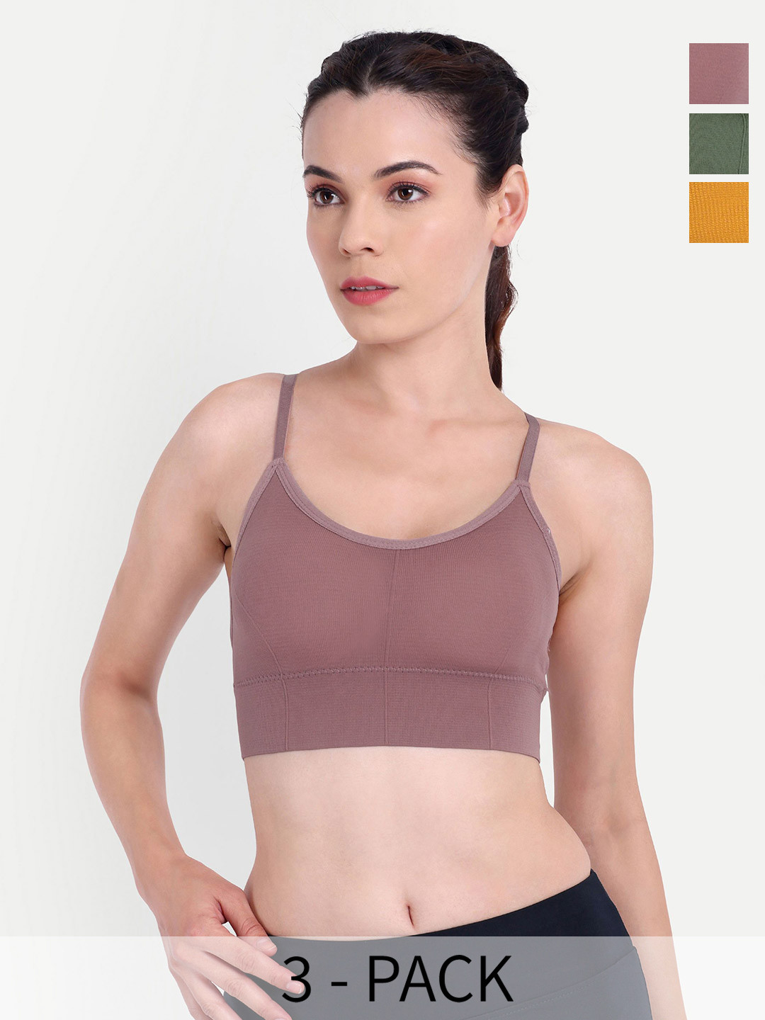 Trulymart Women Pack of 3 Full Coverage Lightly Padded
