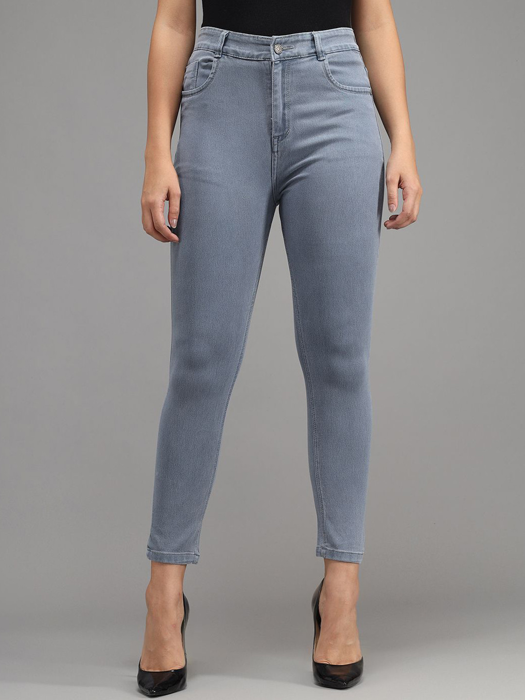 AKACY Women Jean Slim Fit High-Rise Stretchable Jeans