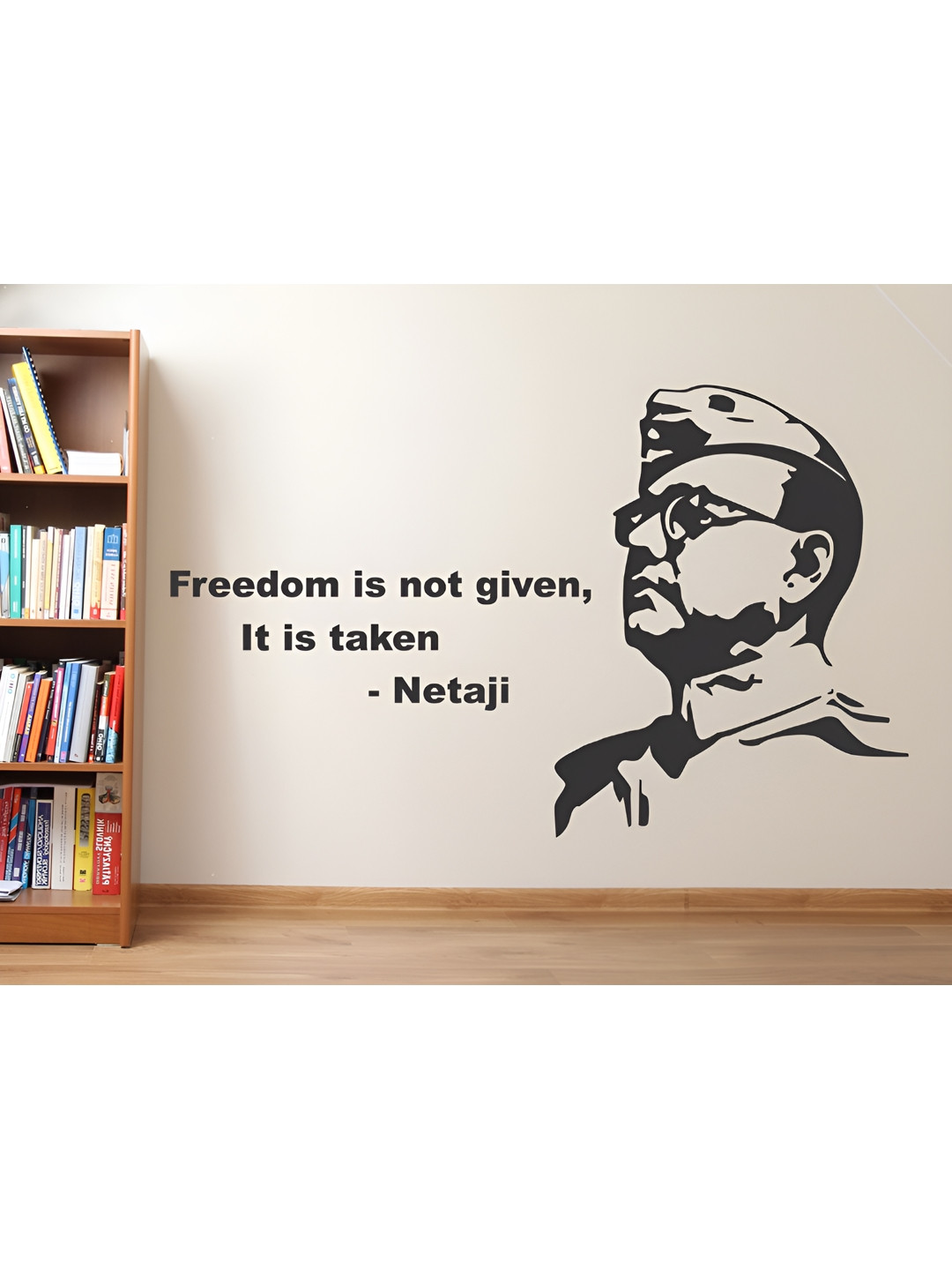 LANSTICK Black Great Leader Nethaji Subash Chandra Waterproof Wallpaper