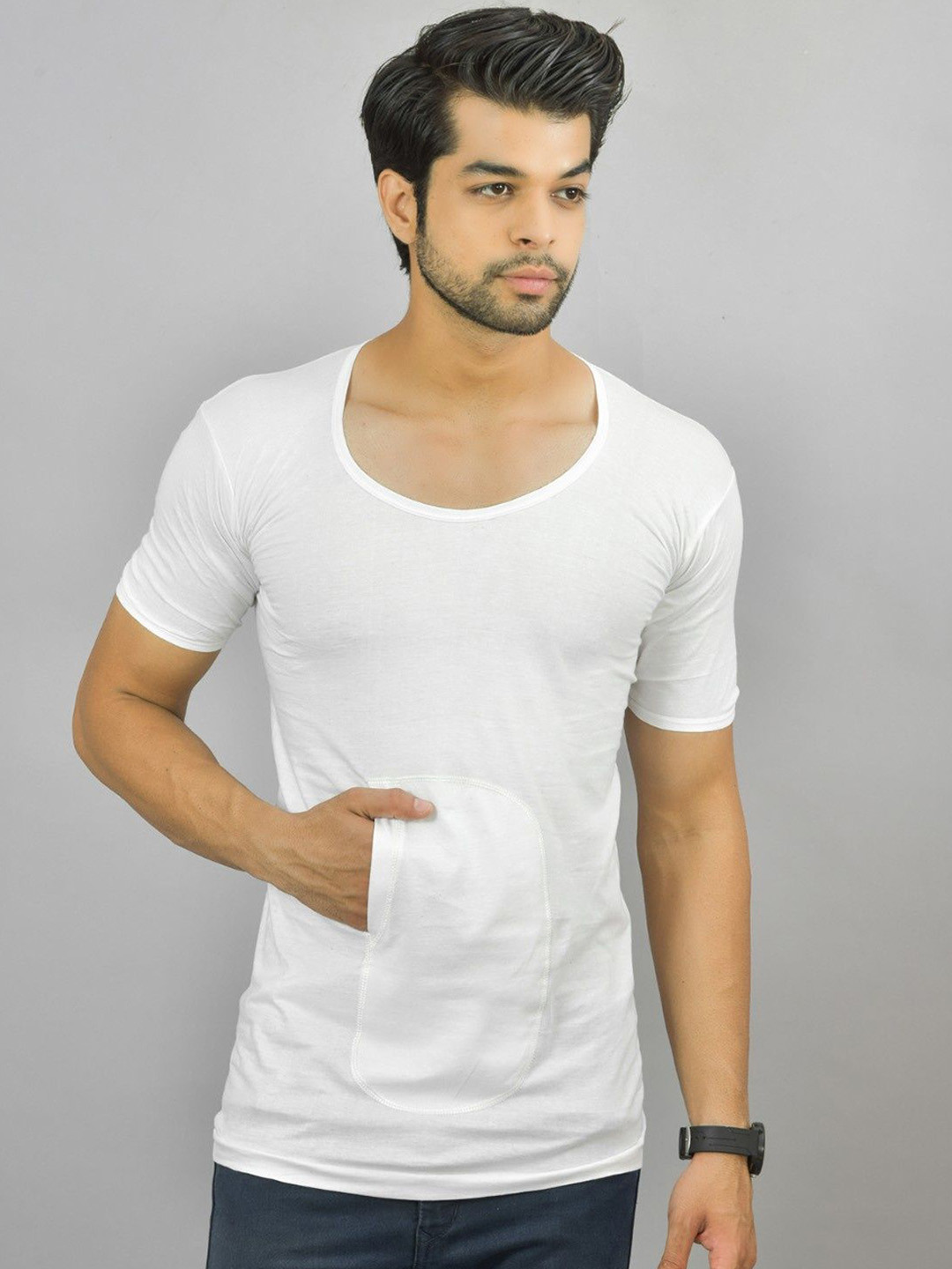 UNDERLOOP Pack Of 4 Combed Cotton Undershirt Vests SSMTPKTRNS4-85