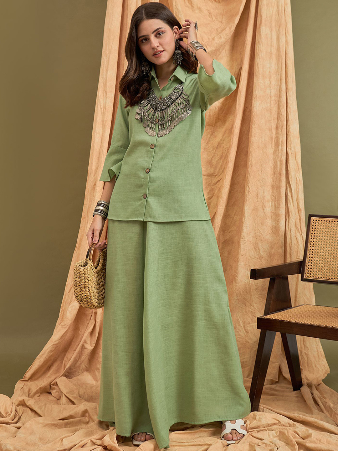 InWeave Linen Shirt With Skirt
