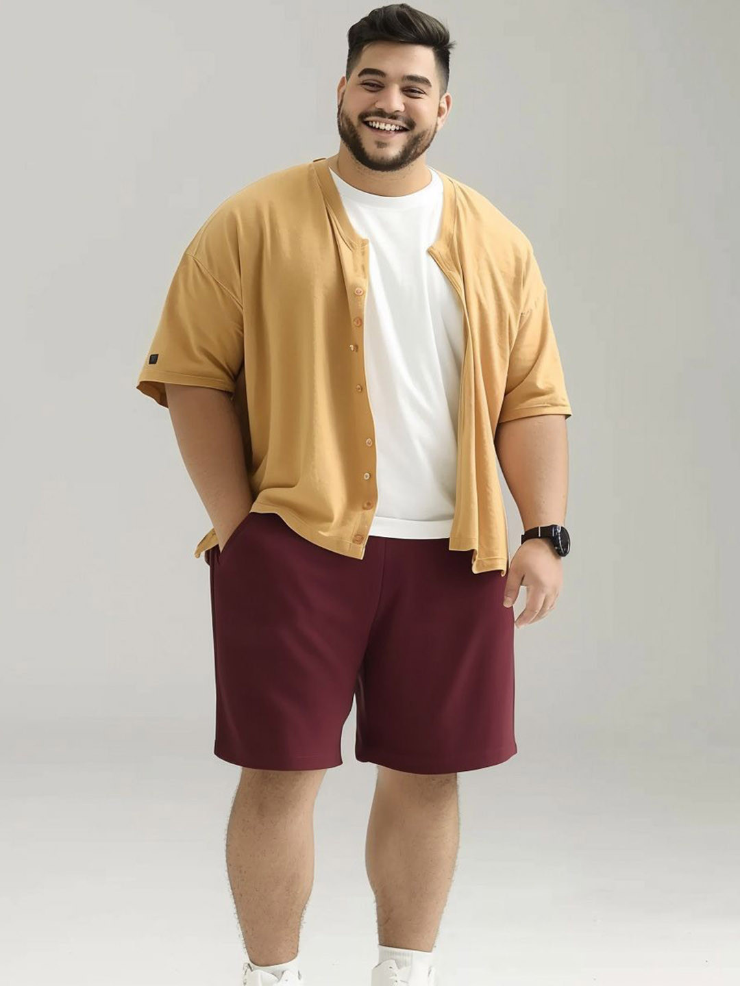 Toodle Plus Men Plus Size Cotton Shorts