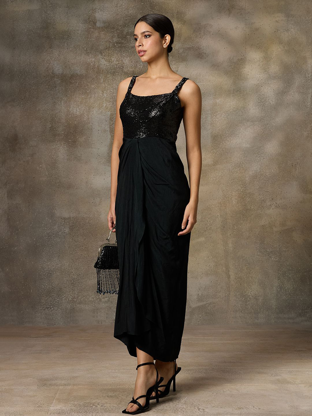 Rivaar By Rocky Star Women Embellished Sheath Maxi Dress