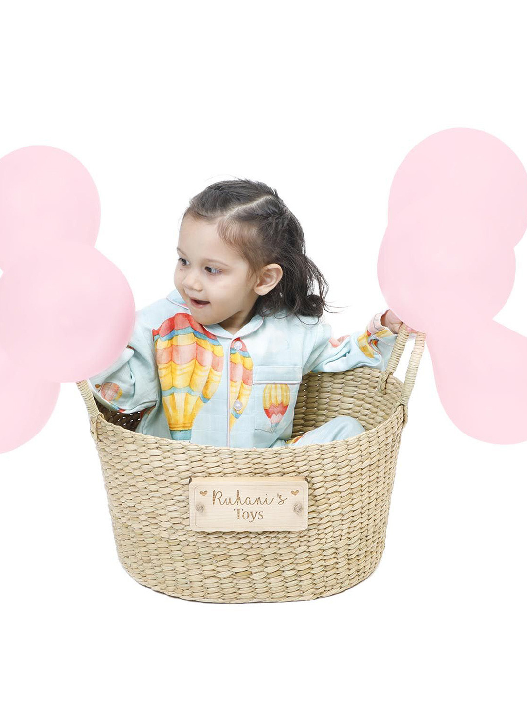 Snuggly Spaces Kids Printed Lapel Collar Night Suit