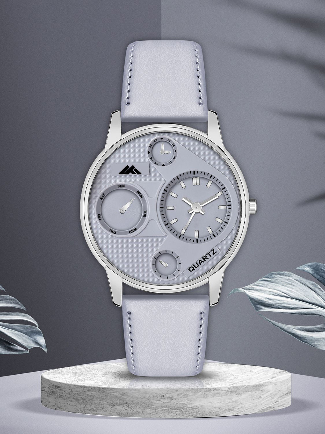 Shocknshop Men Brass Dial Leather Straps Analogue Watch MT33