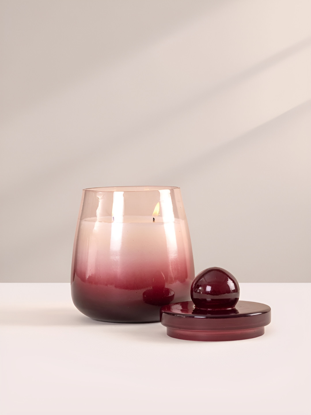 DOFT CANDLES Purple Opulent Oud Cosmic Hues 2 Wick Solid Geometric Regular Jar Candles