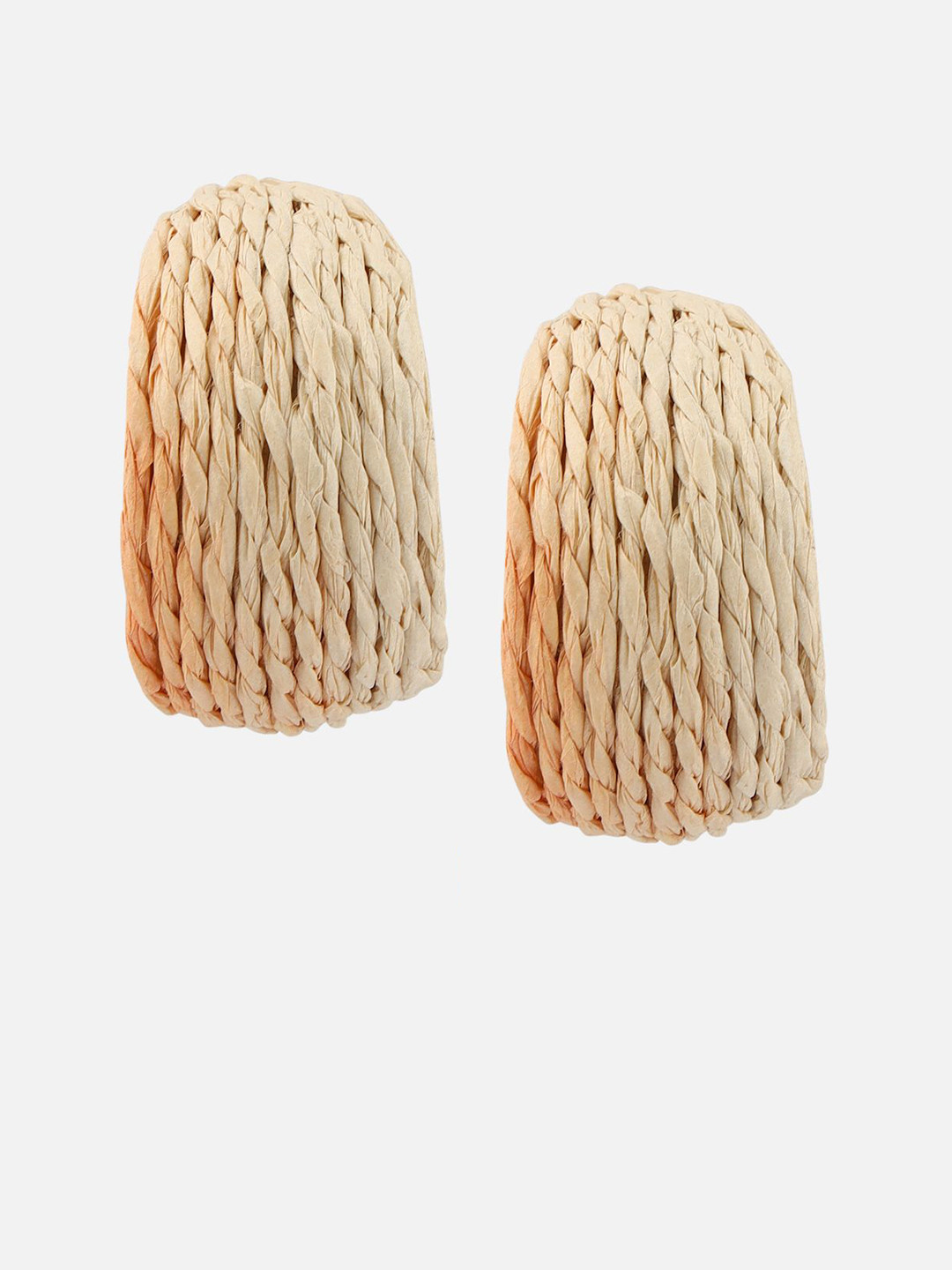 Beatnik Brass-Plated Contemporary Hoop Earrings