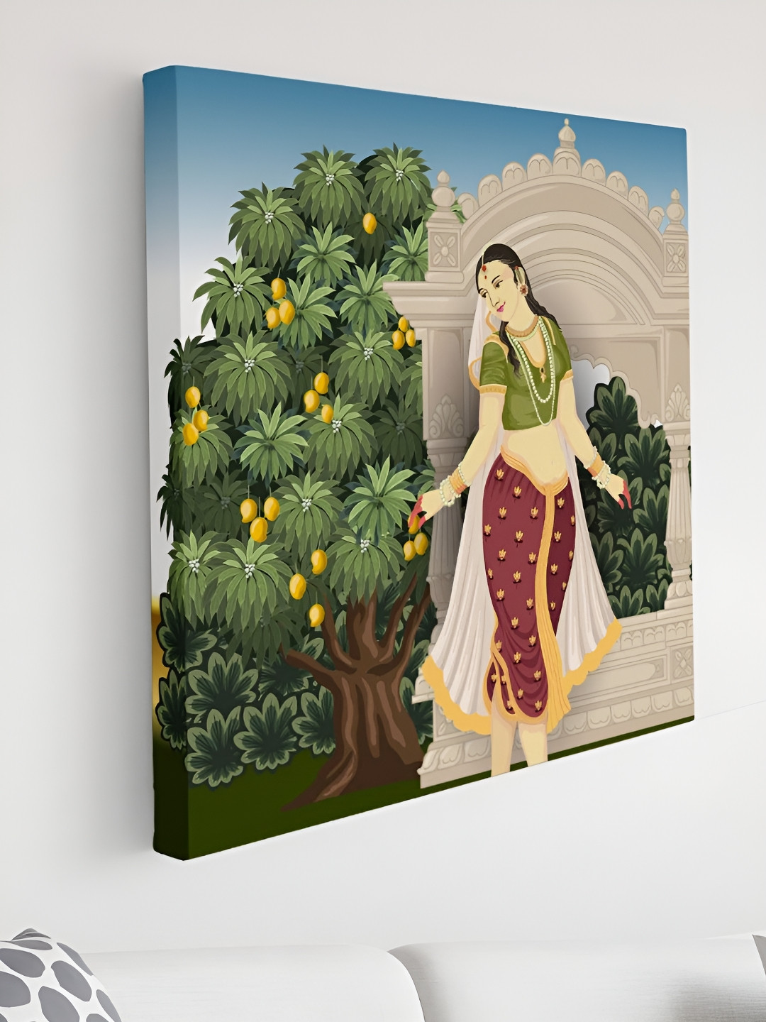 Myntra Elegant HomesIndian Queen Canvas Square Paintings Wall Art-29.9 x 29.9In