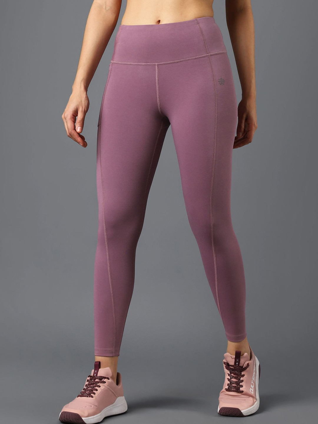 CULT Women Performance Cotton Purple Tights