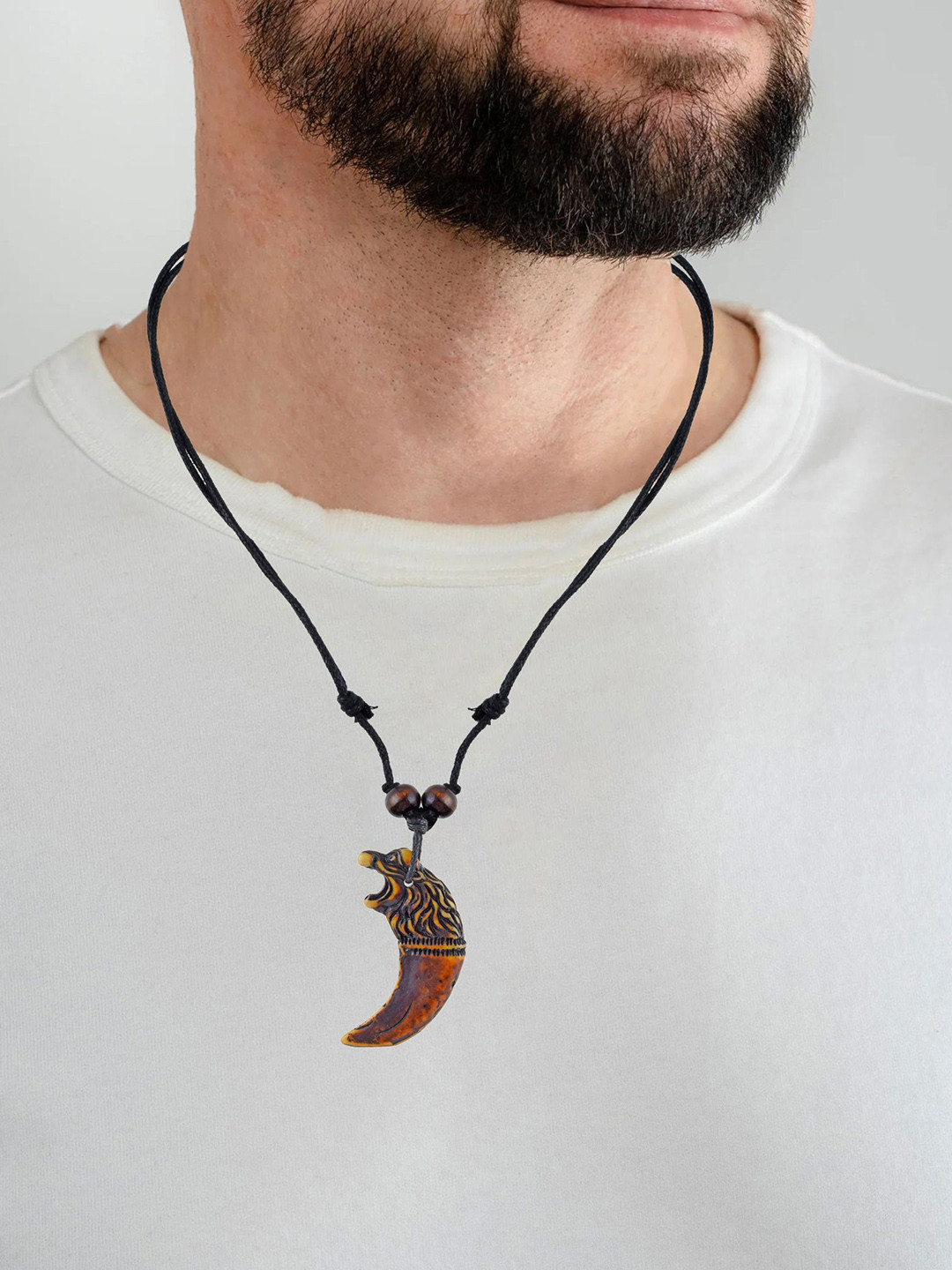MEMOIR Wolf Horn shape Tribal Necklace