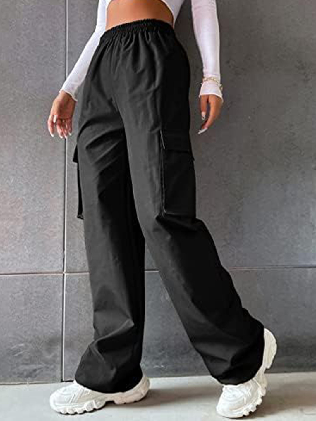 DIGITAL SHOPEE Women Relaxed Fit Cargos Trousers