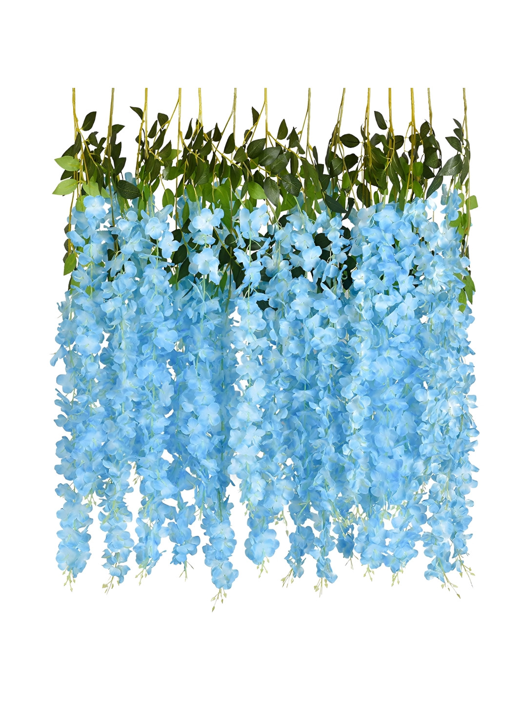 Nutts Turquoise Blue 6 Pieces Hanging Orchid Artificial Flowers
