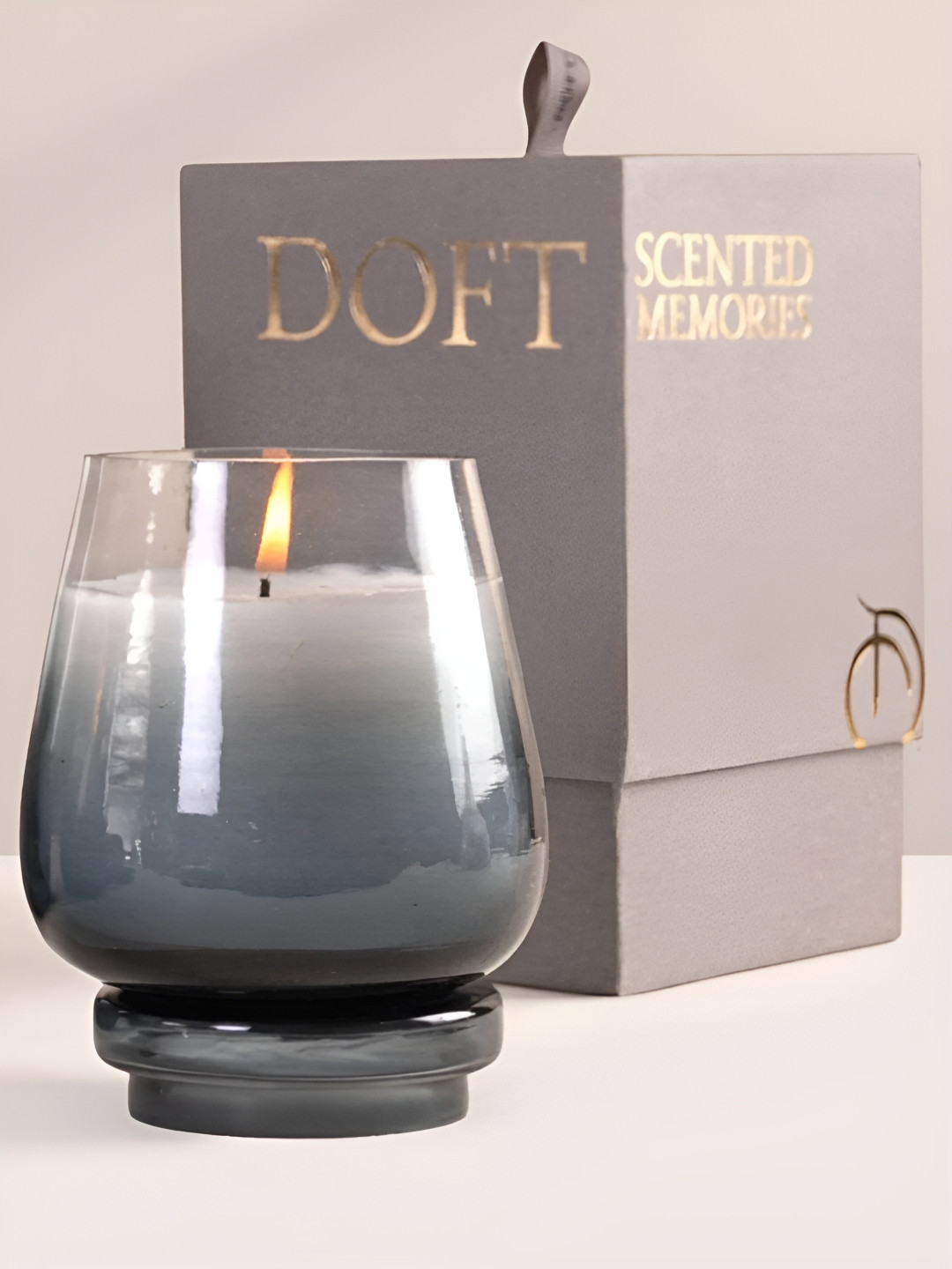 DOFT CANDLES Blue Scented Lid Jar Candle