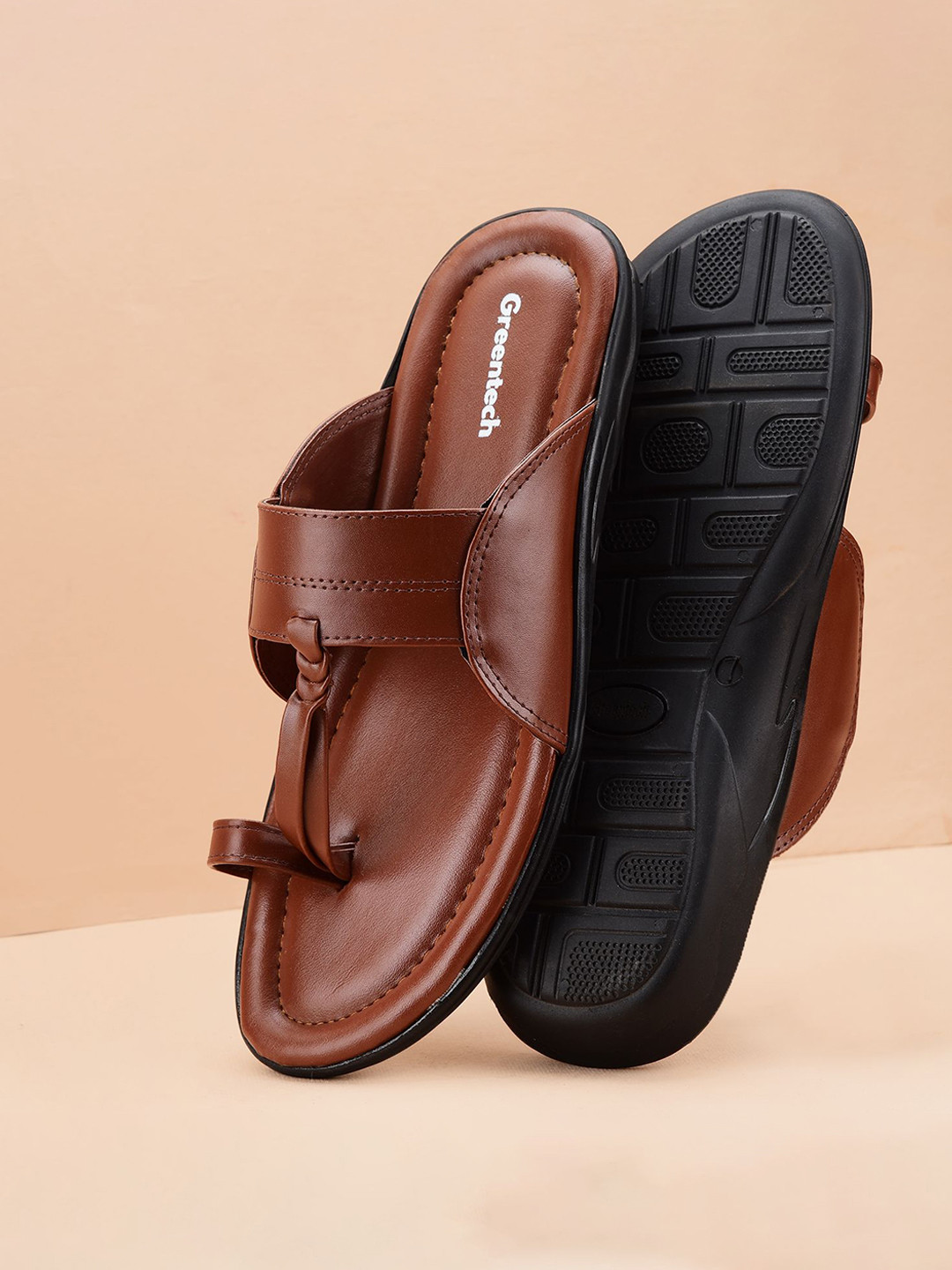 Greentech Men Comfort One Toe Ethnic Kolhapuri Sandals