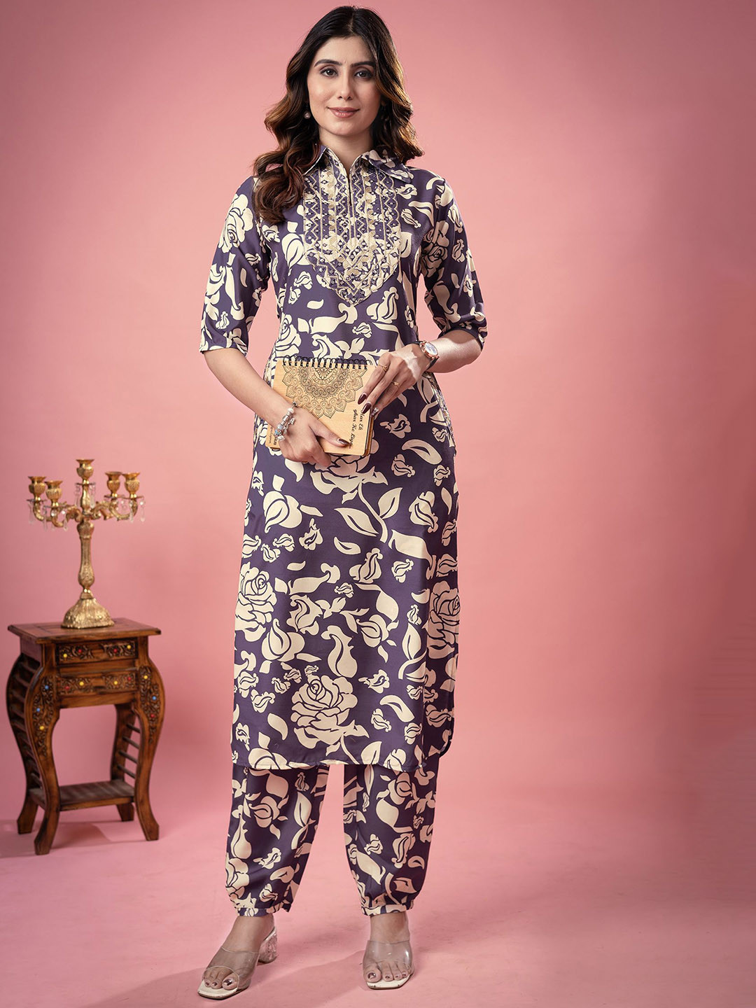 Sun Fashion And Lifestyle Printed Tunic With Trouser