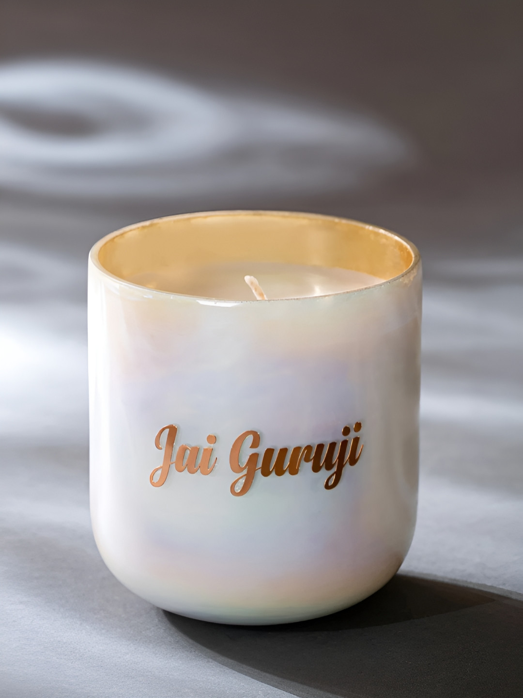 DOFT CANDLES Jai Guruji Scented 1 Wick Flower Blossom Solid Geometric Regular Jar Candles