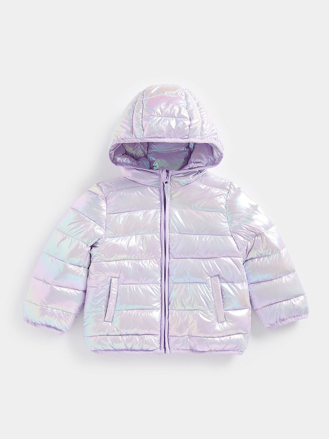 mothercare Girls Holographic Puffer Jacket