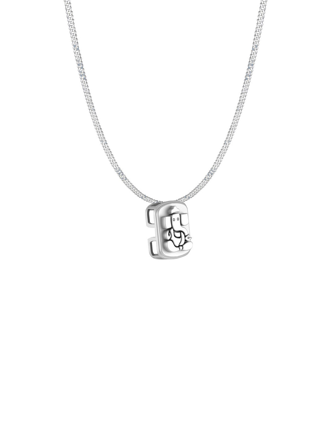 Metronaut 92.5 Sterling Silver Ganesh Pendants With Curb Chain