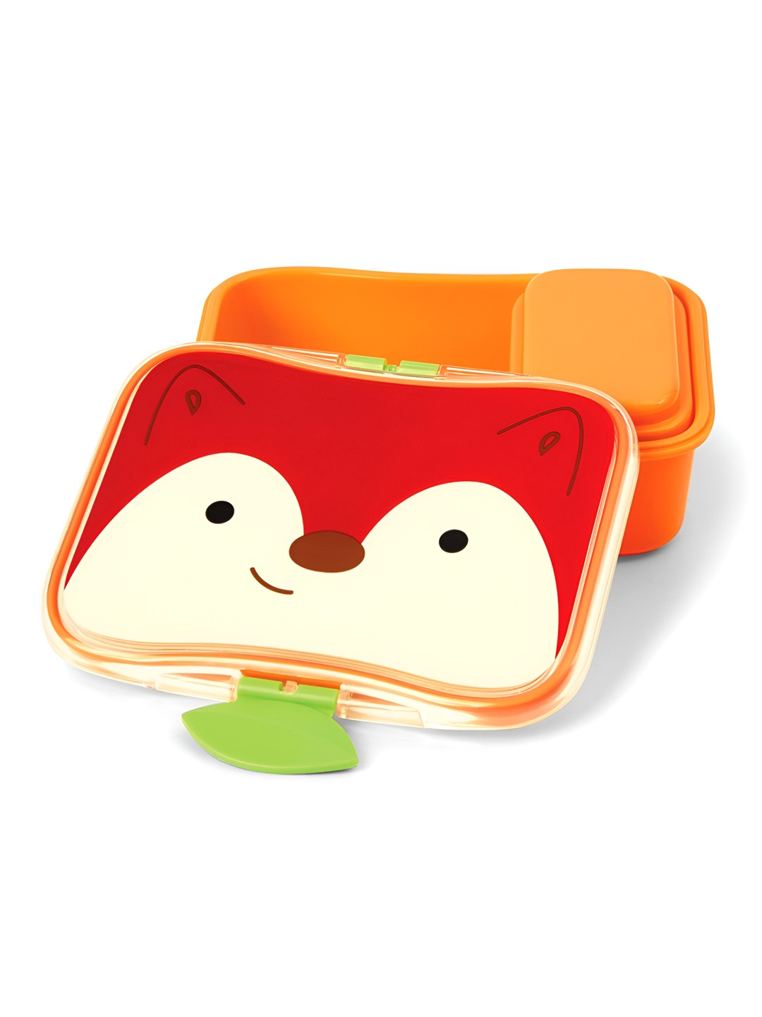 SKIP HOP Zoo Lunch Kit Fox 3Y to 6Y Dishwasher Safe 2PCs Lunch Box With Spoon and Fork